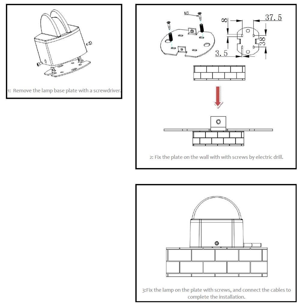 Surface mounted Installation of Led window light 180Degree