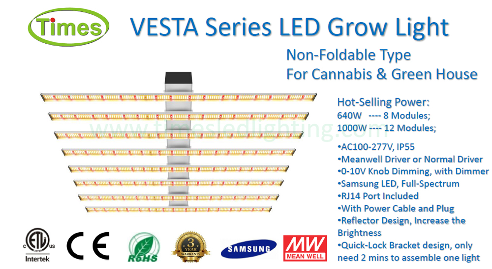 TIMES VESTA 640W LED Grow Light