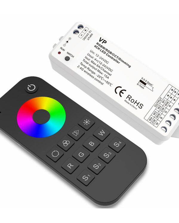 RF 2.4G RGBW Remote LED Controller Kit V4 & VP